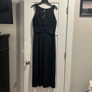 Black dress with slit